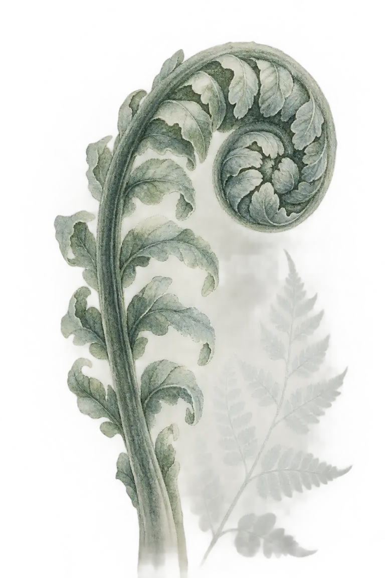 Coordinated soft botanical detail print