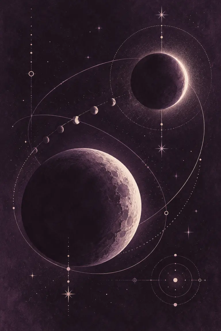 Midnight celestial aesthetic artwork