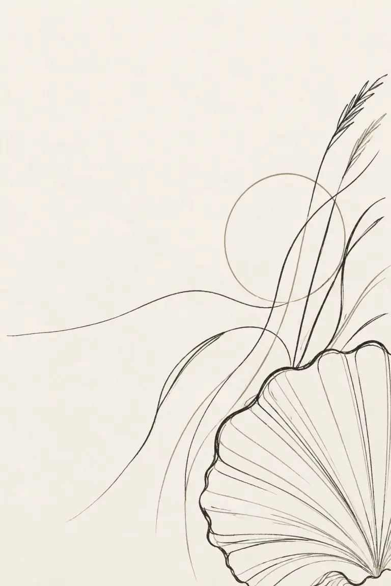 Monochrome linework aesthetic artwork