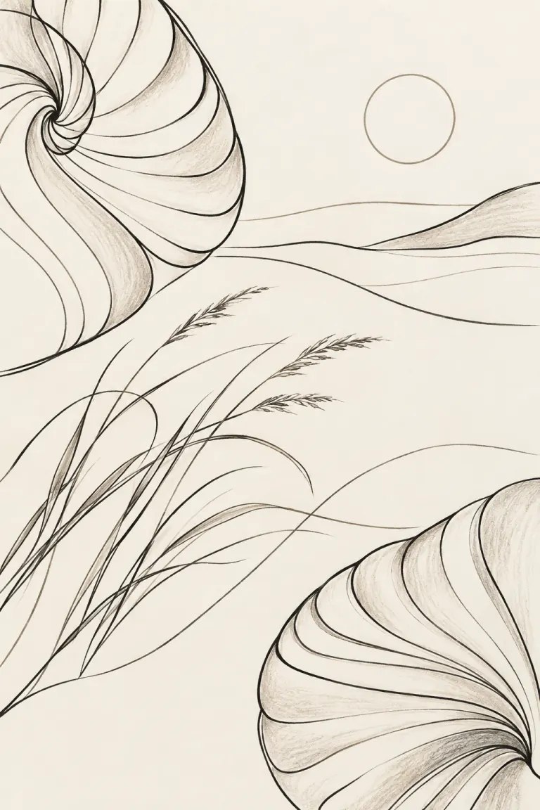 Monochrome linework pattern-rhythm artwork